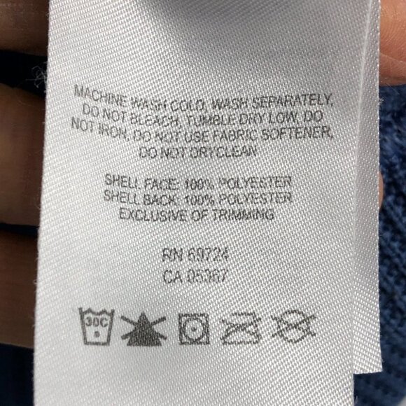 Columbia Titanium periwinkle blue coral trim waffle knit zippered jacket LG - Picture 9 of 16